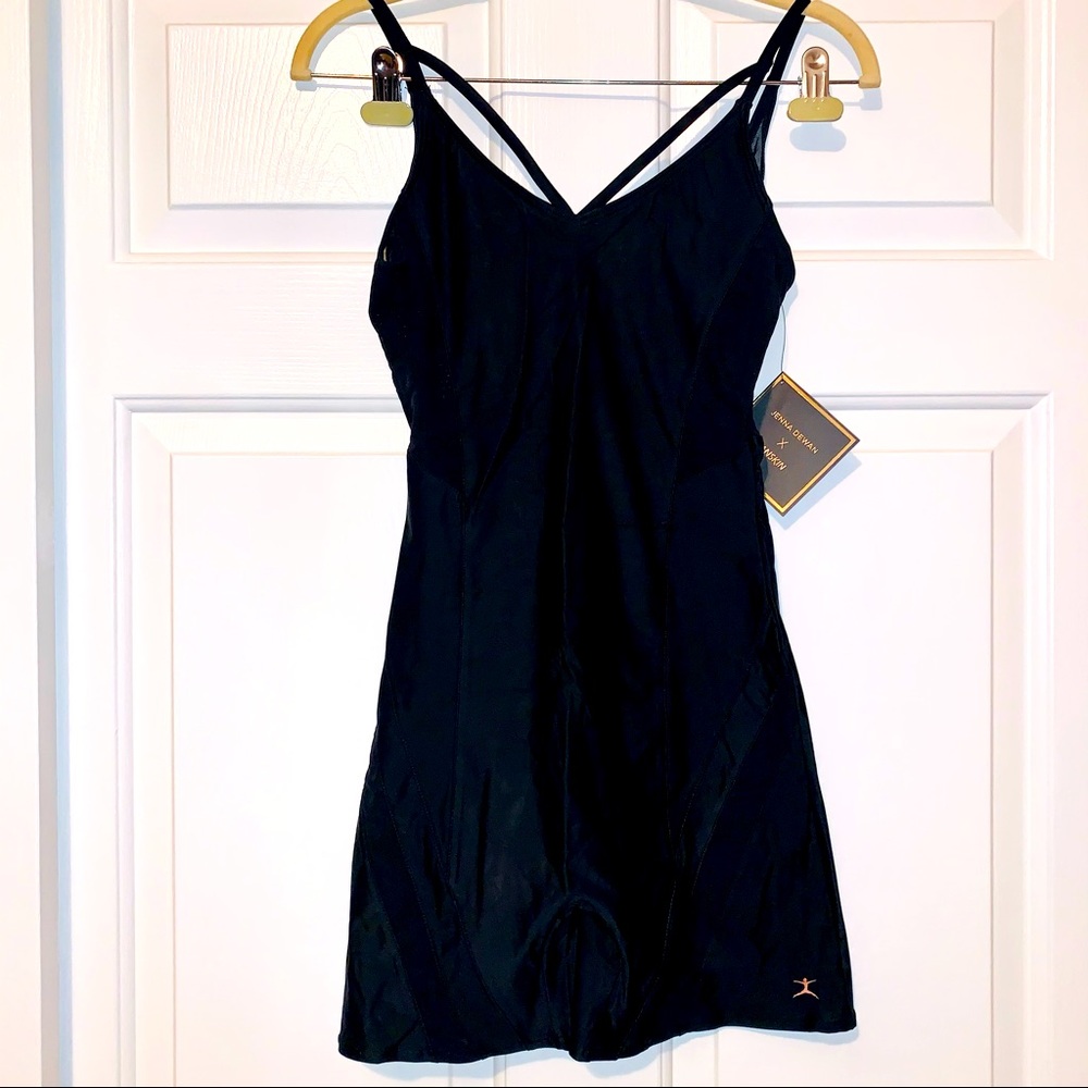 Danskin X Jenna Dewan Black Camisole Biketard Sz S - Picture 2 of 4